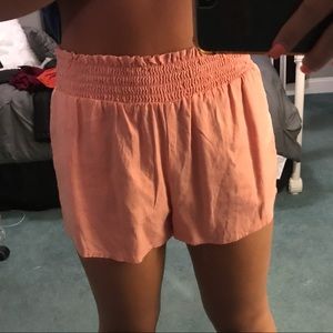 peach shorts